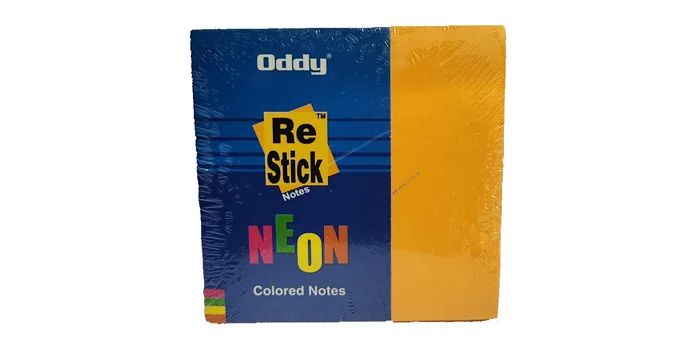 Re-stick Neon Orange Colored Notes 3 X 3