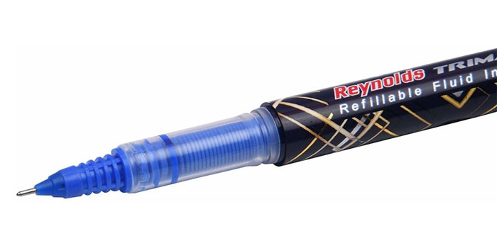 Reynolds Trimax Gold Pen Blue