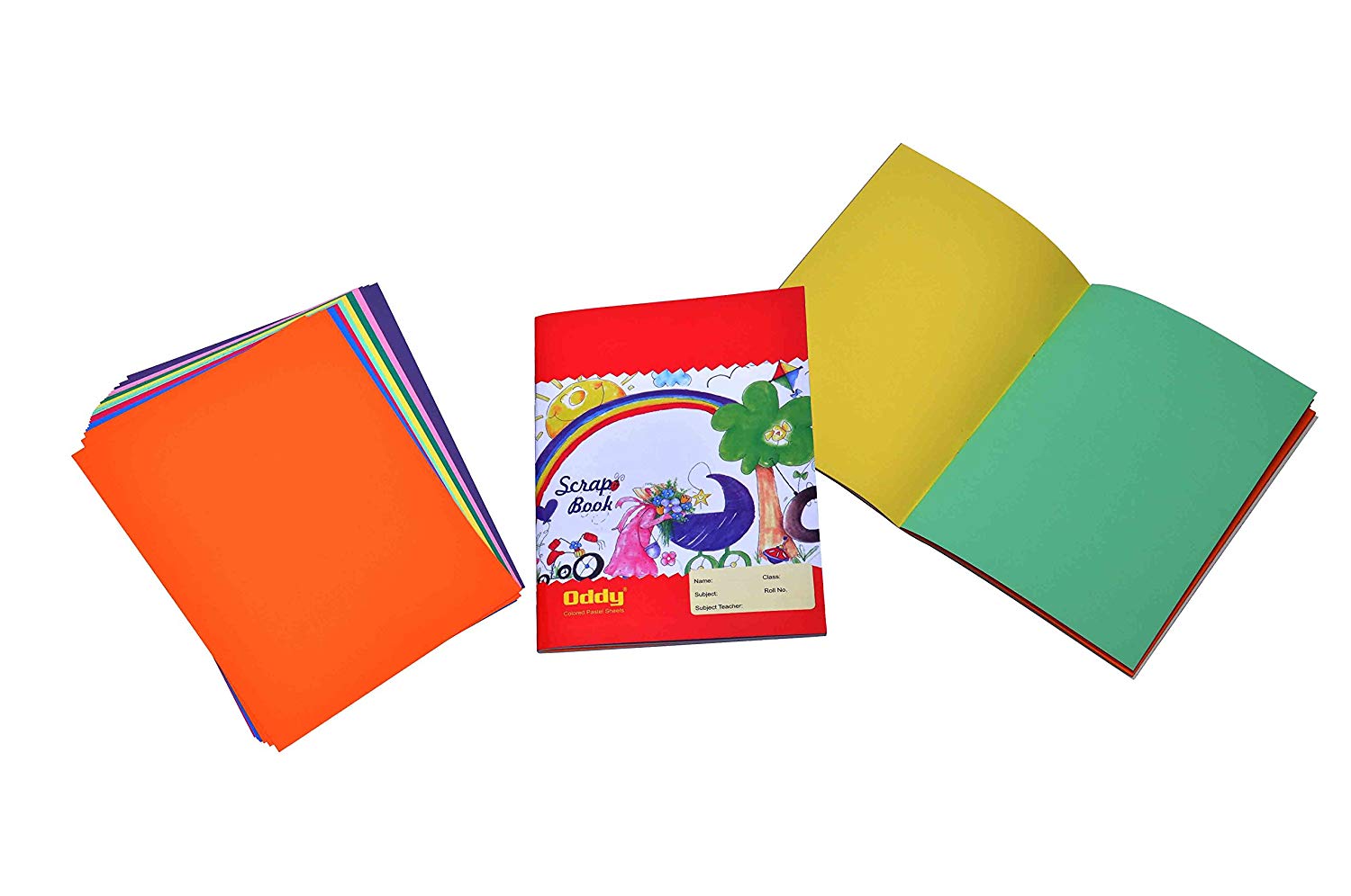 RDS Scrap Book With Colour Pastel Sheets, 32 Page In 8 Colours, A4 Size