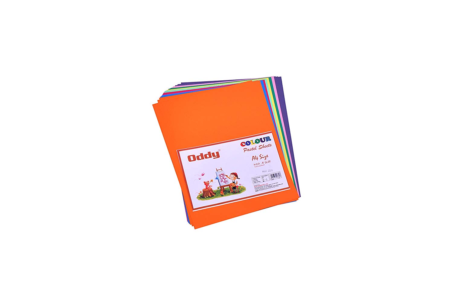 Double Sided Pastel Color Sheets,  A/4 Size Un-ruled