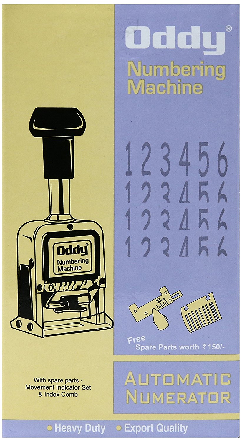 Oddy Numbering Machine 6 Digits With Spare Parts (Automatic Numerator)