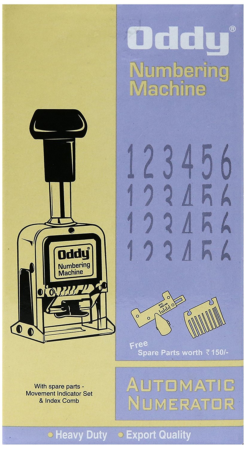 Numbering Machine 6 Digits With Spare Parts (Automatic Numerator) Detail