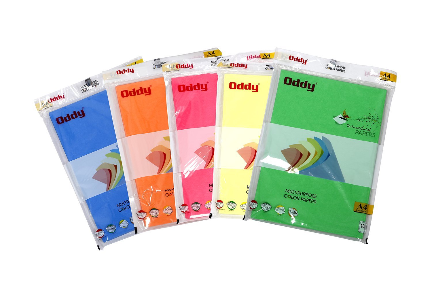 Double Sided Pastel Color Sheets, 4 Sheets X 5 Colors A/4 Size Un-ruled