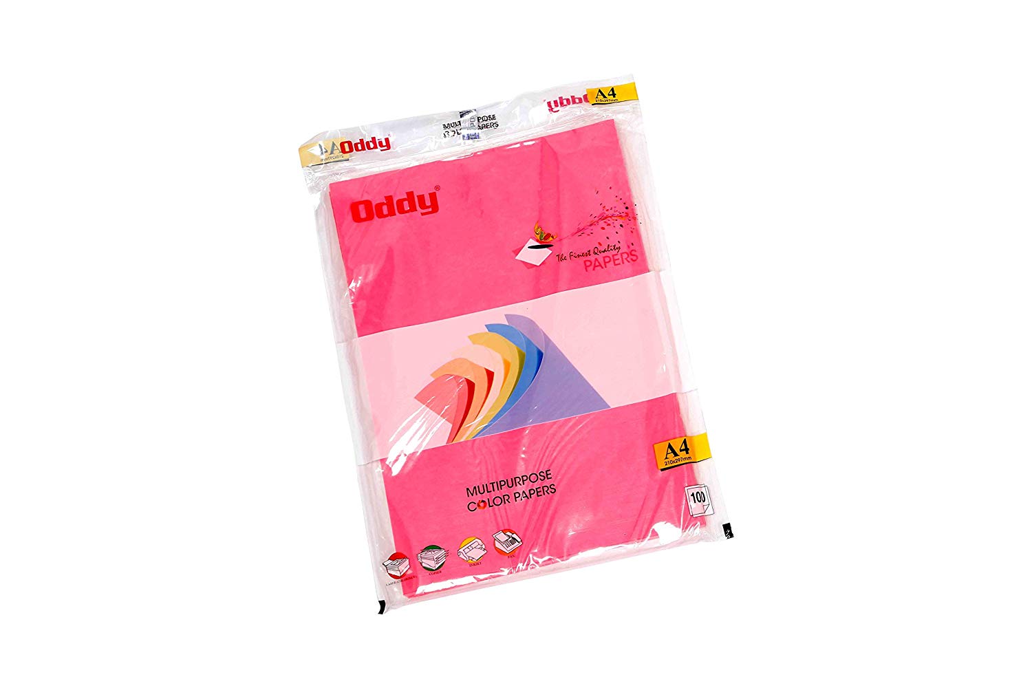 Uncoated Dyes Color Paper 5 Colors 100 Sheets