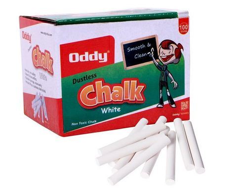 Chalk Dust Less White - 50 Pcs Pack