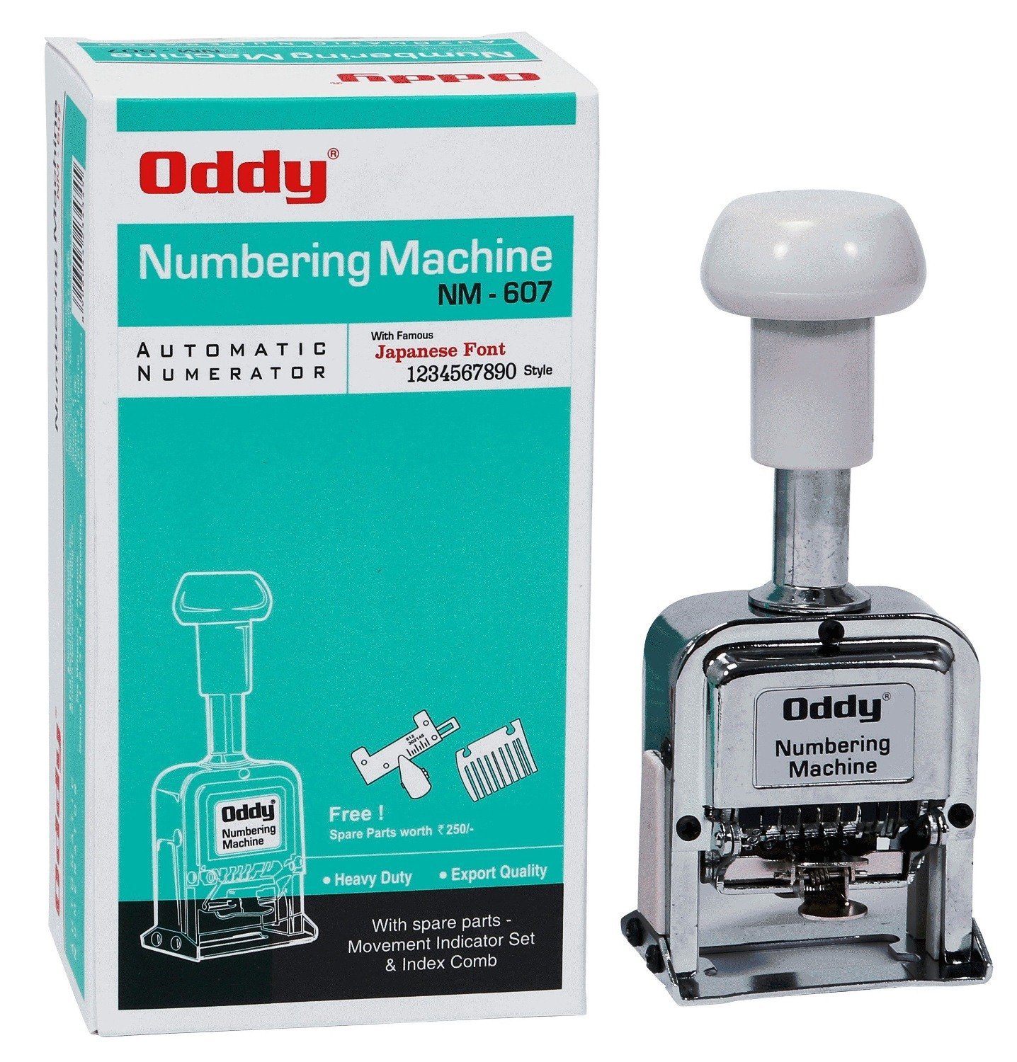 Numbering Machine 6 Digit With Japanese Machine Font Style & Spare Parts