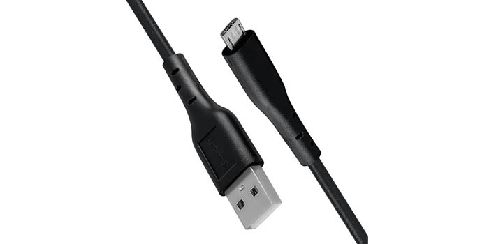 Datacable USB A to Micro Connector 1M PVC (Black)