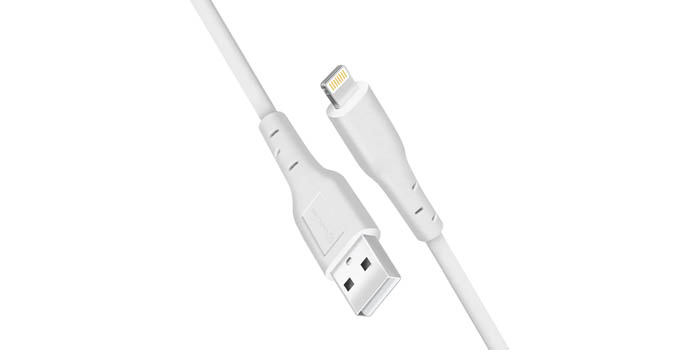 Data Cable USB A to Lightning Cable 3amp 1M PVC (White)