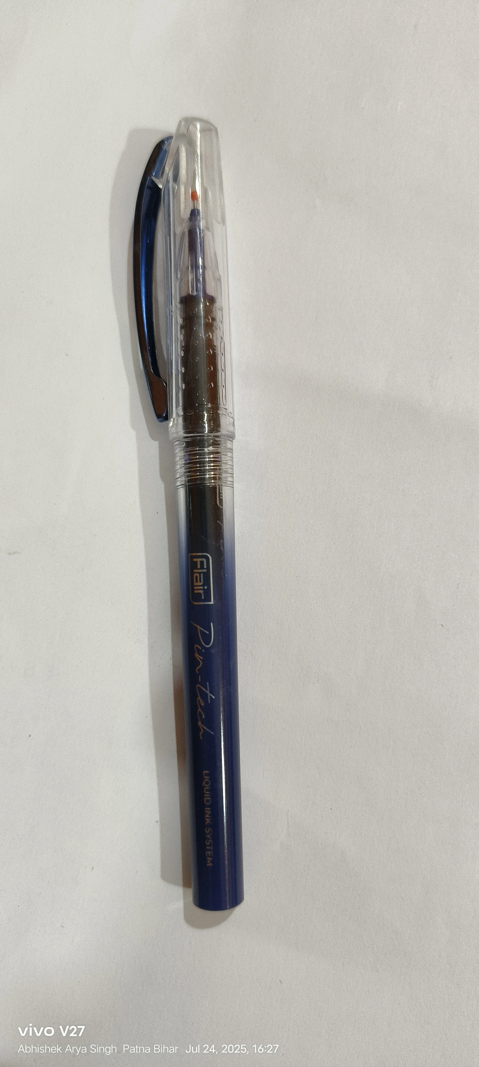 Pin-Tech Liquid Ink System Blue Detail