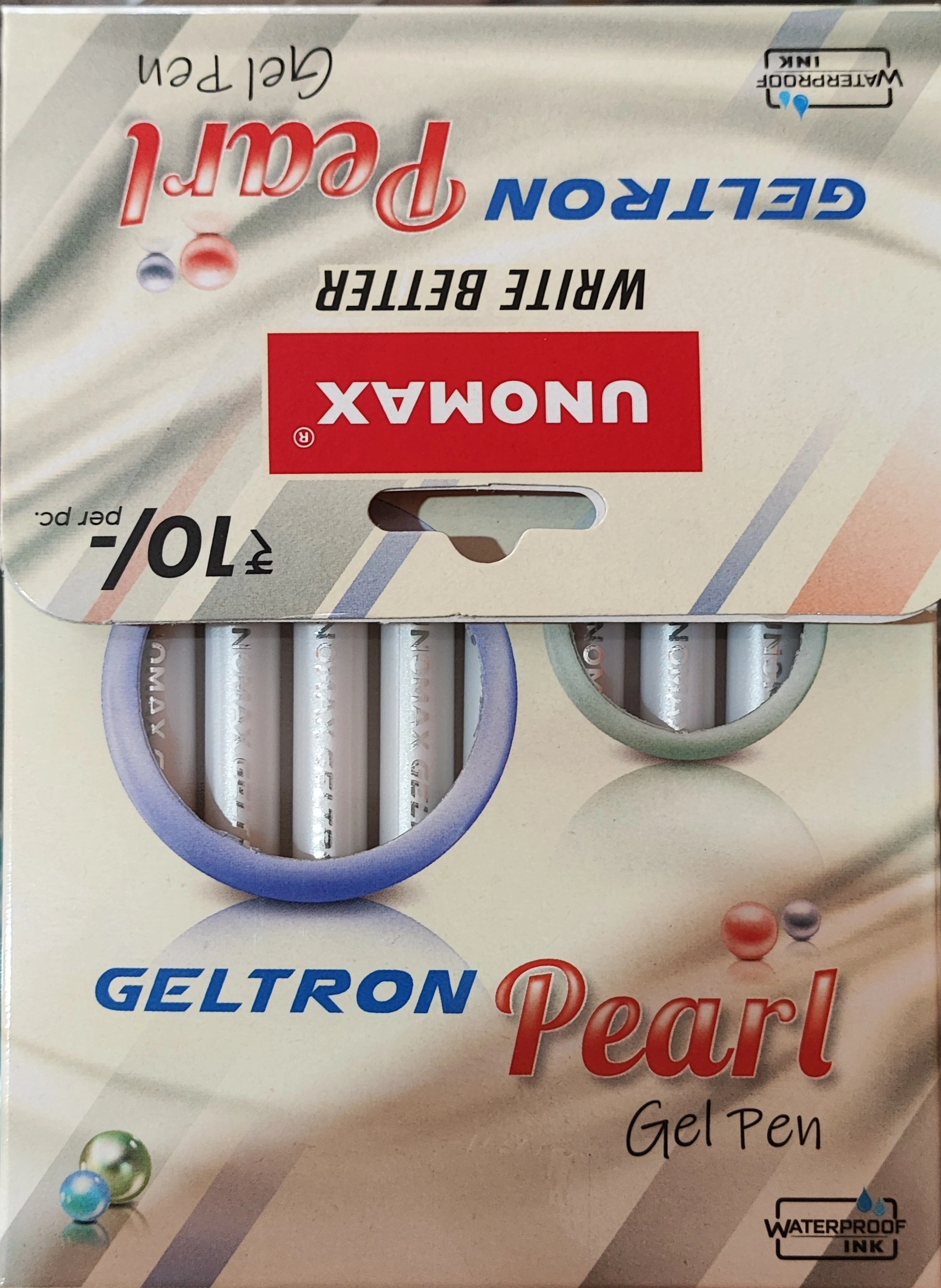 Geltron Pearl Gel Pen Red Detail