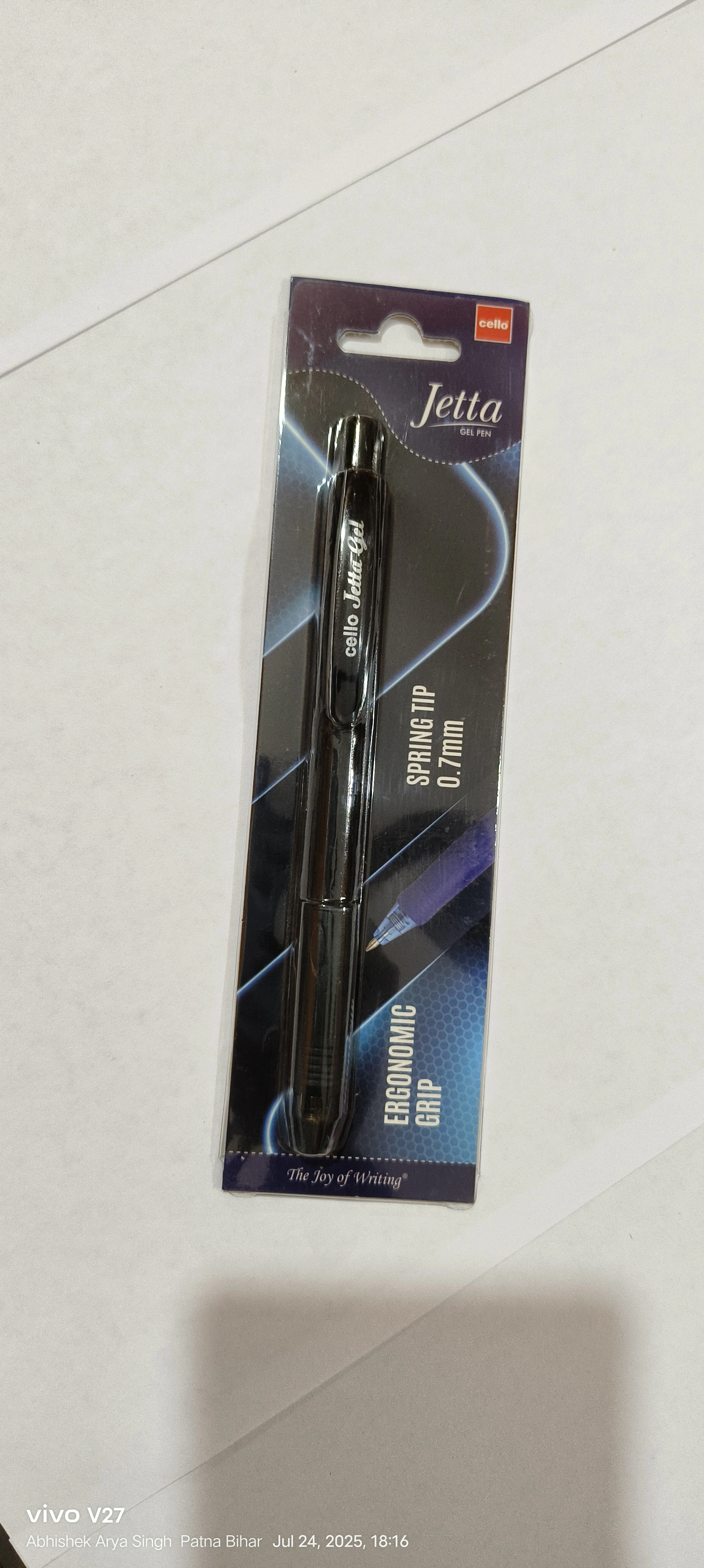 Jetta Gel Pen Black Detail