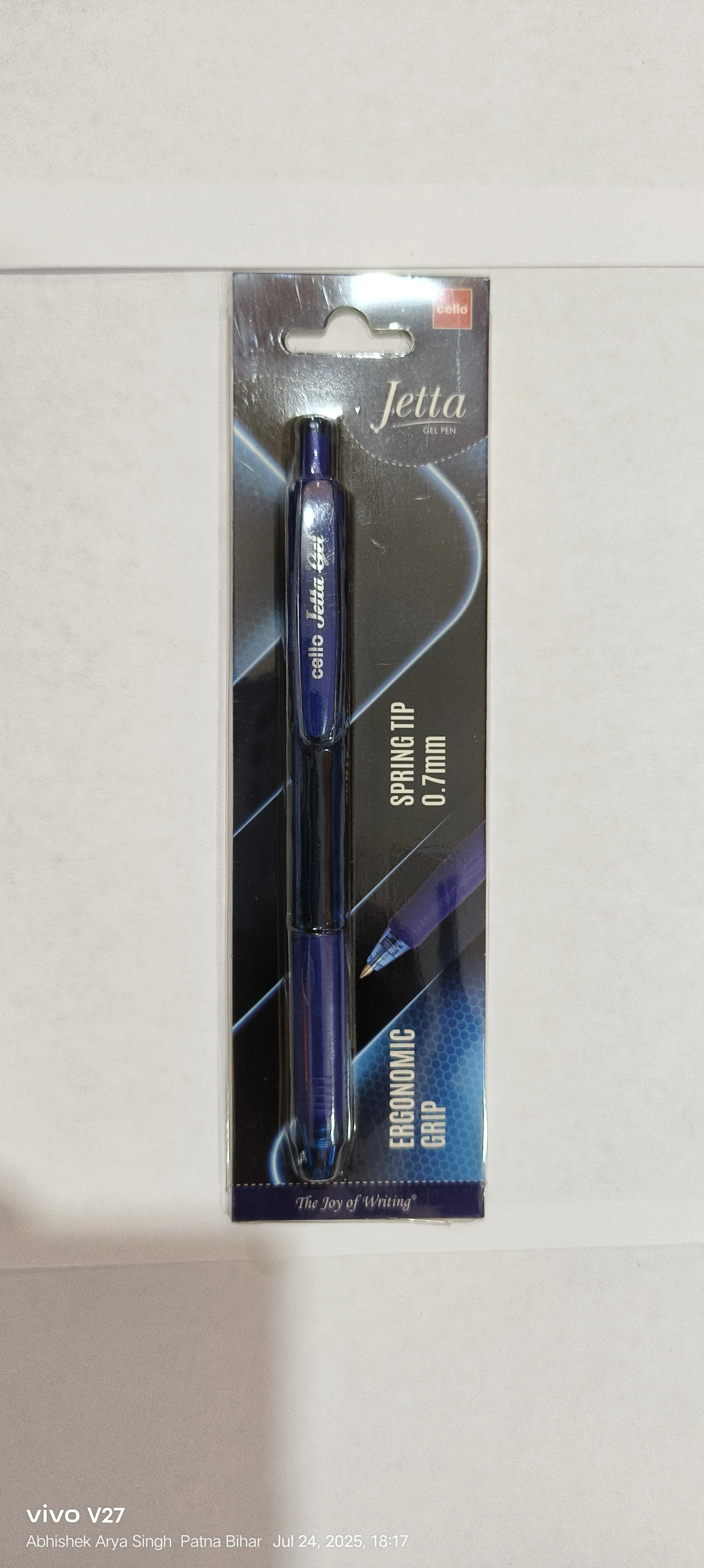 Jetta Gel Pen Blue Detail