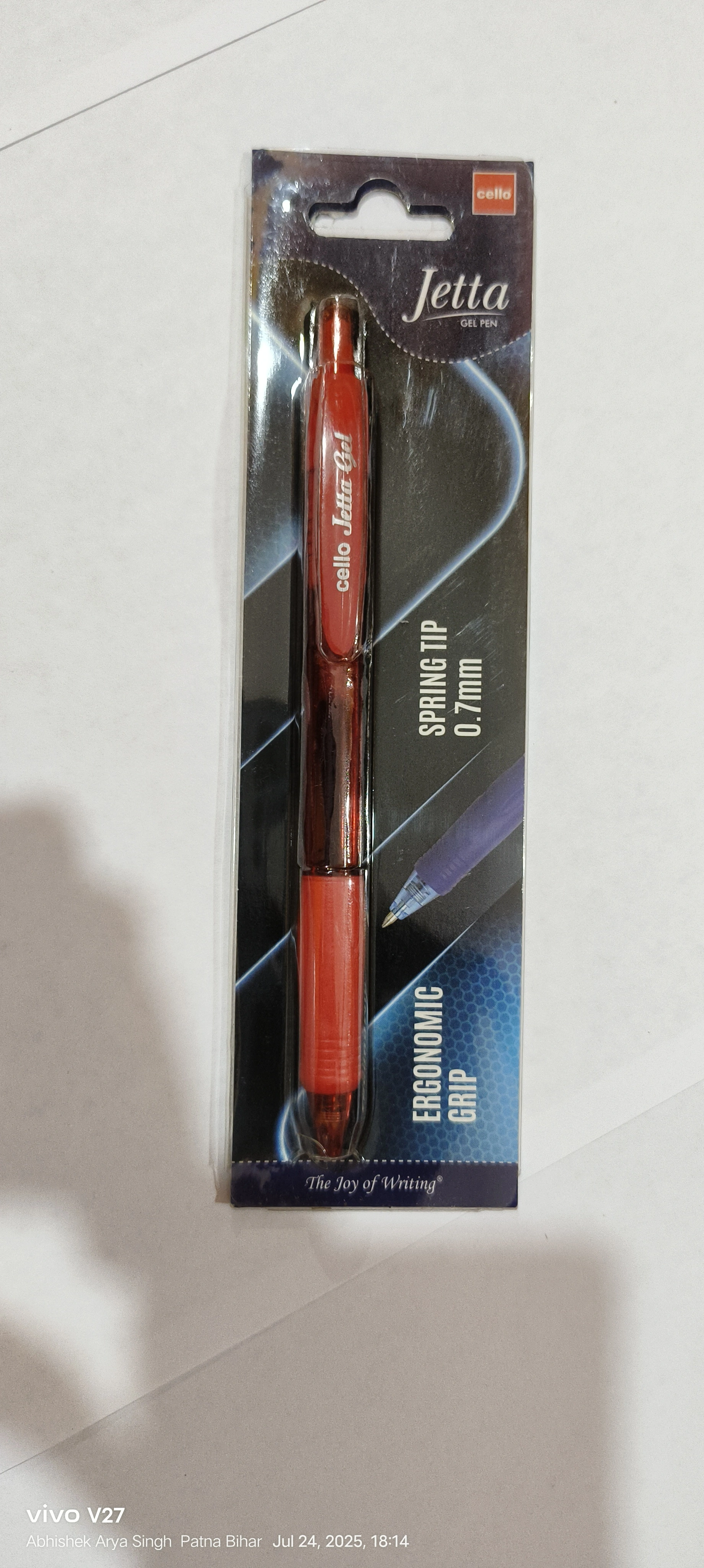 Jetta Gel Pen Red Detail