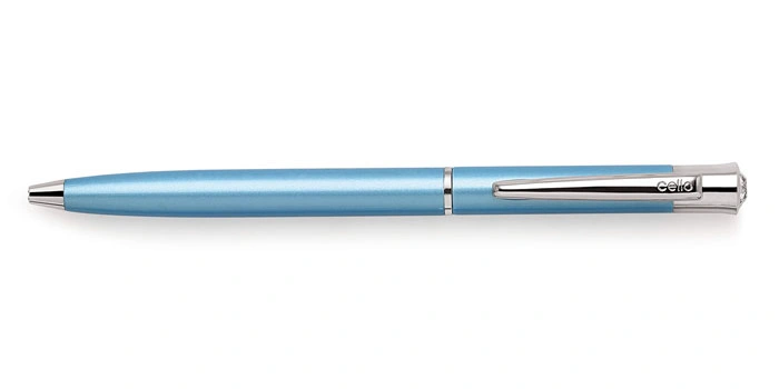 Signature Creme Ivory Slim Ball Pen Blue Detail