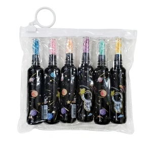 Bottle Shaped Highlighters (Pack Of 6) , Multicolor