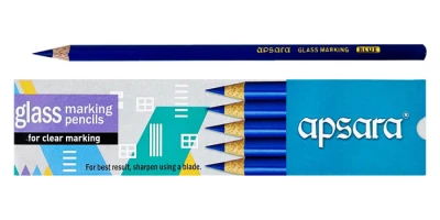 Glass Marking Pencils Blue (For Clear Marking)