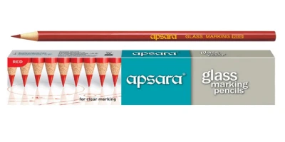 Glass Marking Pencils Red (For Clear Marking)