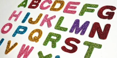 Glitter English Letter for Craft Detail