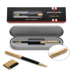 Golden Era Satin Gold Black Ball Pen