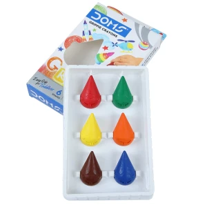 Grippie Plastic Crayons 6 Shades Detail