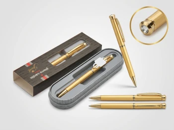 Jewel Satin Gold Ball Pen Detail