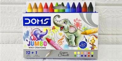 Jumbo Wax Crayons 13 Assorted Shades Detail