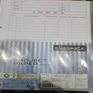 Project Paper 50 Sheets Unruled Detail