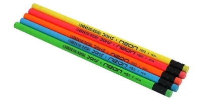 Neon Eraser Tipped Pencil