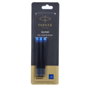 Quink INK Catridge Blue 3 Pic 1 Pack Detail