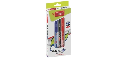 Rapid Gel Pen Set of 3 Pcs (Water Proof Ink)