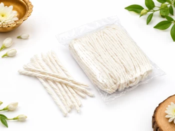 Twisted Long Cotton Wicks for Daily Puja & Aarti