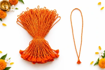 Baddhi Mala - Orange & Yellow Twisted - Pack of 12