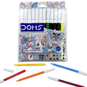 Sketch Fine Water Colour Pens - 12 Shades